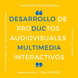 Imagen noticia Última plazas del curso de Desarrollo de Productos Audiovisuales Multimedia Interactivo